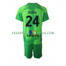 Camisola Guarda-redes 3º Equipamento Inter de Milão Andre Onana 24 2022-2023 Manga Curta ,Criança