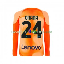 Camisola Guarda-redes 4º Equipamento Inter de Milão Andre Onana 24 2022-2023 Manga Comprida ,Homem