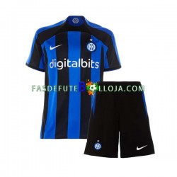 Camisola 1º Equipamento Inter de Milão 2022-2023 Manga Curta ,Criança