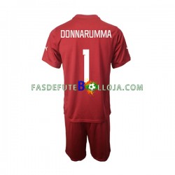 Camisola Guarda-redes 2º Equipamento Seleção Italiana Donnarumma 1 2022-2023 Manga Curta ,Criança