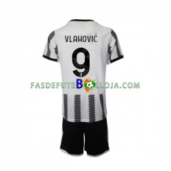 Camisola 1º Equipamento Juventus Vlahovic 9 2022-2023 Manga Curta ,Criança
