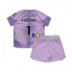 Camisola Guarda-redes 1º Equipamento Liverpool Alisson Becker 1 2022-2023 Manga Curta ,Criança