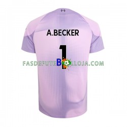 Camisola Guarda-redes 1º Equipamento Liverpool Alisson Becker 1 2022-2023 Manga Curta ,Homem
