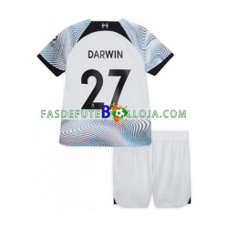 Camisola 2º Equipamento Liverpool Darwin Nunez 27 2022-2023 Manga Curta ,Criança