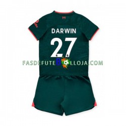 Camisola 3º Equipamento Liverpool Darwin Nunez 27 2022-2023 Manga Curta ,Criança