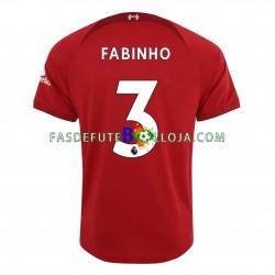 Camisola 1º Equipamento Liverpool Fabinho 3 2022-2023 Manga Curta ,Homem