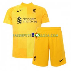 Camisola Guarda-redes 2º Equipamento Liverpool 2021-2022 Manga Curta ,Criança
