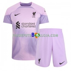 Camisola Guarda-redes 1º Equipamento Liverpool 2022-2023 Manga Curta ,Criança