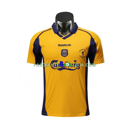 Camisola 2º Equipamento Liverpool 2000-2001 Manga Curta Retro ,Homem Camisola 2º Equipamento Liverpool 2000-2001 Manga Curta Retro ,Homem