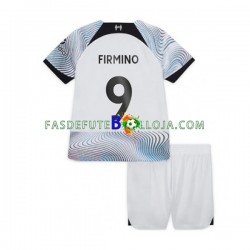 Camisola 2º Equipamento Liverpool Roberto Firmino 9 2022-2023 Manga Curta ,Criança