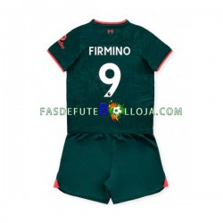 Camisola 3º Equipamento Liverpool Roberto Firmino 9 2022-2023 Manga Curta ,Criança