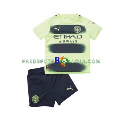Camisola 3º Equipamento Manchester City 2022-2023 Manga Curta ,Criança