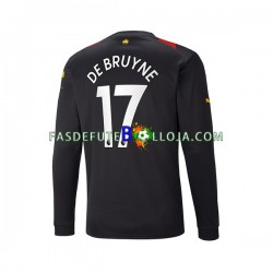 Camisola 2º Equipamento Manchester City De Bruyne 17 2022-2023 Manga Comprida ,Homem