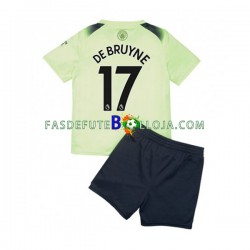 Camisola 3º Equipamento Manchester City De Bruyne 17 2022-2023 Manga Curta ,Criança