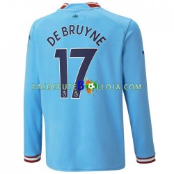 Camisola 1º Equipamento Manchester City De Bruyne 17 2022-2023 Manga Comprida ,Homem