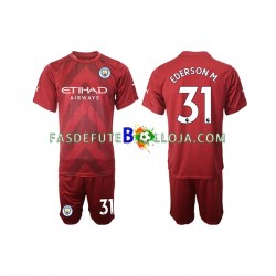 Camisola Guarda-redes 1º Equipamento Manchester City Ederson M. 31 2022-2023 Manga Curta ,Criança