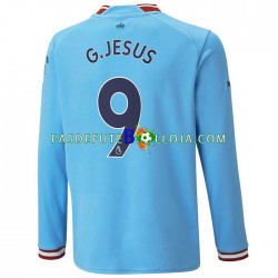 Camisola 1º Equipamento Manchester City G.Jesus 9 2022-2023 Manga Comprida ,Homem