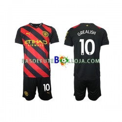 Camisola 2º Equipamento Manchester City Grealish 10 2022-2023 Manga Curta ,Criança