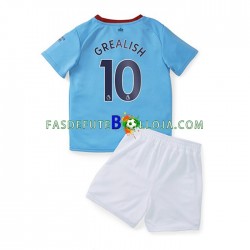 Camisola 1º Equipamento Manchester City Grealish 10 2022-2023 Manga Curta ,Criança