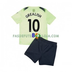 Camisola 3º Equipamento Manchester City Grealish 10 2022-2023 Manga Curta ,Criança