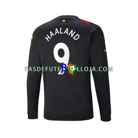 Camisola 2º Equipamento Manchester City Haaland 9 2022-2023 Manga Comprida ,Homem Camisola 2º Equipamento Manchester City Haaland 9 2022-2023 Manga Comprida ,Homem