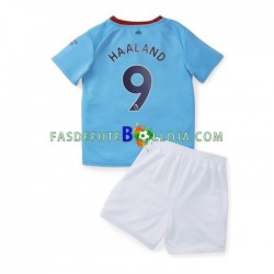 Camisola 1º Equipamento Manchester City Haaland 9 2022-2023 Manga Curta ,Criança