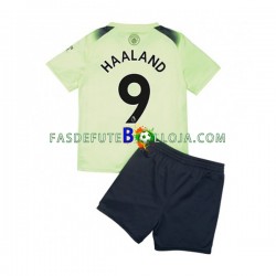 Camisola 3º Equipamento Manchester City Haaland 9 2022-2023 Manga Curta ,Criança