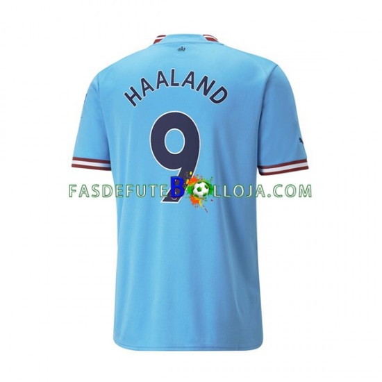 Camisola 1º Equipamento Manchester City Haaland 9 2022-2023 Manga Curta ,Homem Camisola 1º Equipamento Manchester City Haaland 9 2022-2023 Manga Curta ,Homem