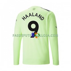Camisola 3º Equipamento Manchester City Haaland 9 2022-2023 Manga Comprida ,Homem