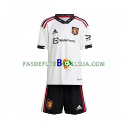 Camisola 2º Equipamento Manchester United 2022-2023 Manga Curta ,Criança