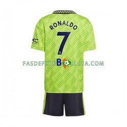 Camisola 3º Equipamento Manchester United Cristiano Ronaldo 7 2022-2023 Manga Curta ,Criança