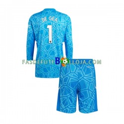 Camisola Guarda-redes 1º Equipamento Manchester United DE GEA 1 2022-2023 Manga Comprida ,Criança