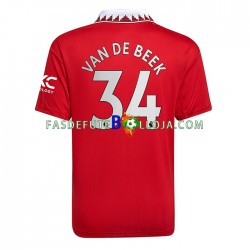 Camisola 1º Equipamento Manchester United Donny van de Beek 34 2022-2023 Manga Curta ,Homem