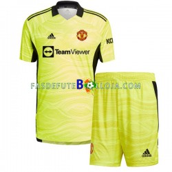 Camisola Guarda-redes 1º Equipamento Manchester United 2021-2022 Manga Curta ,Criança