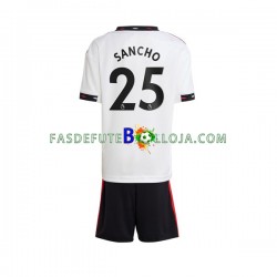 Camisola 2º Equipamento Manchester United Jadon Sancho 25 2022-2023 Manga Curta ,Criança