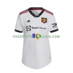 Camisola 2º Equipamento Manchester United 2022-2023 Manga Curta ,Feminina