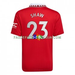 Camisola 1º Equipamento Manchester United Luke Shaw 23 2022-2023 Manga Curta ,Homem