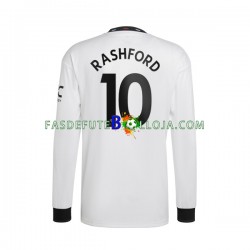 Camisola 2º Equipamento Manchester United Rashford 10 2022-2023 Manga Comprida ,Homem