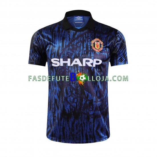 Camisola 2º Equipamento Manchester United 1993 Manga Curta Retro ,Homem Camisola 2º Equipamento Manchester United 1993 Manga Curta Retro ,Homem