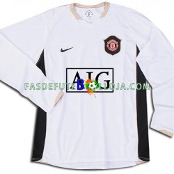 Camisola 2º Equipamento Manchester United 2006-2007 Manga Comprida Retro ,Homem