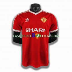 Camisola 1º Equipamento Manchester United 1984 Manga Curta Retro ,Homem