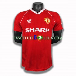 Camisola 1º Equipamento Manchester United 1988 Manga Curta Retro ,Homem