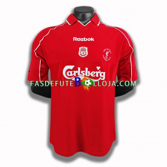 Camisola 1º Equipamento Manchester United 2000-2001 Manga Curta Retro ,Homem