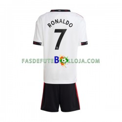 Camisola 2º Equipamento Manchester United Ronaldo 7 2022-2023 Manga Curta ,Criança