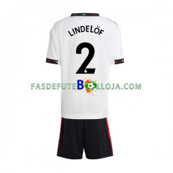 Camisola 2º Equipamento Manchester United Victor Lindelof 2 2022-2023 Manga Curta ,Criança