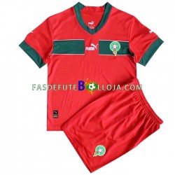 Camisola 1º Equipamento Seleção Marroquina World Cup 2022 Manga Curta ,Criança