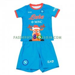 Camisola 1º Equipamento Napoli Xmas 2022-2023 Manga Curta ,Criança