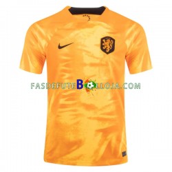 Camisola 1º Equipamento Seleção Neerlandesa World Cup 2022 Manga Curta ,Homem