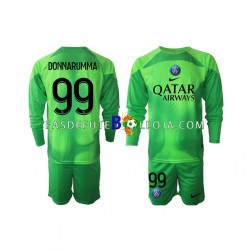 Camisola Guarda-redes 1º Equipamento Paris Saint-Germain Donnarumma 99 2022-2023 Manga Comprida ,Criança
