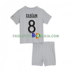 Camisola 2º Equipamento Paris Saint-Germain Fabian 8 2022-2023 Manga Curta ,Criança